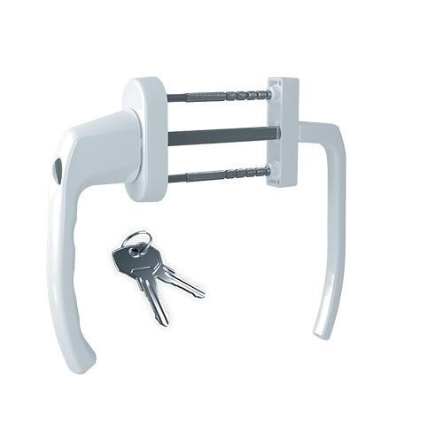 Гарнитур балконный асимметричный BHS 2/3 RAL 9016 с ключом