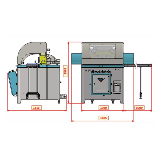 Yilmaz ACK 700 — Одноголовочная автоматическая пила с нижней подачей диска Ø700 мм