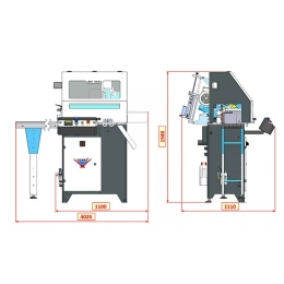Yilmaz SK 400 — Автоматическая пила для серийной резки под углом 90° с верхней подачей диска