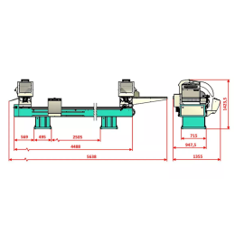 Yilmaz DC 421 PSU — Автоматическая двухголовая пила для резки профилей ПВХ и алюминия