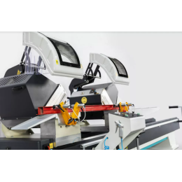 Yilmaz DC 421 PSU — Автоматическая двухголовая пила для резки профилей ПВХ и алюминия