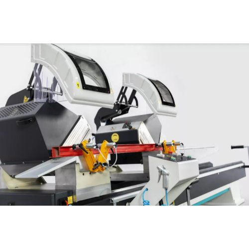 Yilmaz DC 421 PSU — Автоматическая двухголовая пила для резки профилей ПВХ и алюминия