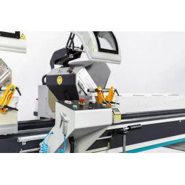 Yilmaz DC 421 PSU — Автоматическая двухголовая пила для резки профилей ПВХ и алюминия