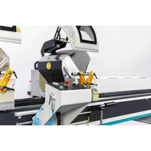 Yilmaz DC 421 PSU — Автоматическая двухголовая пила для резки профилей ПВХ и алюминия